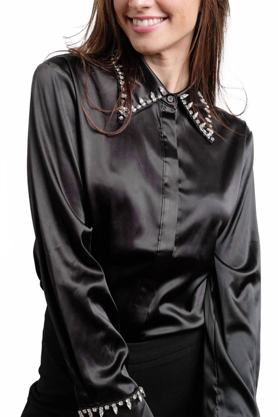 NEW KIWI astra crystal blouse in black